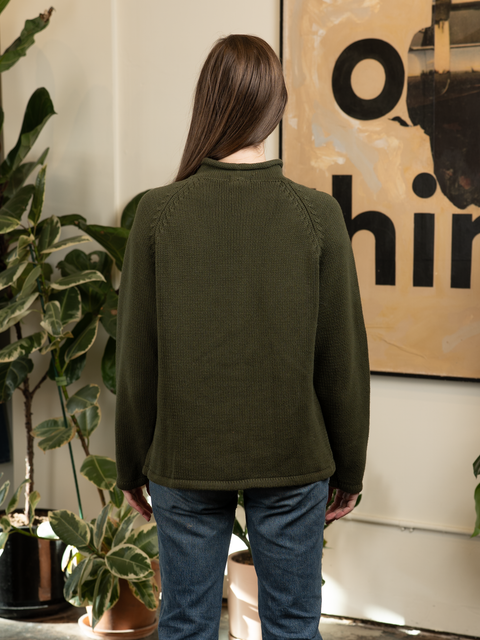 1990s J. Crew Cotton Roll Neck Sweater