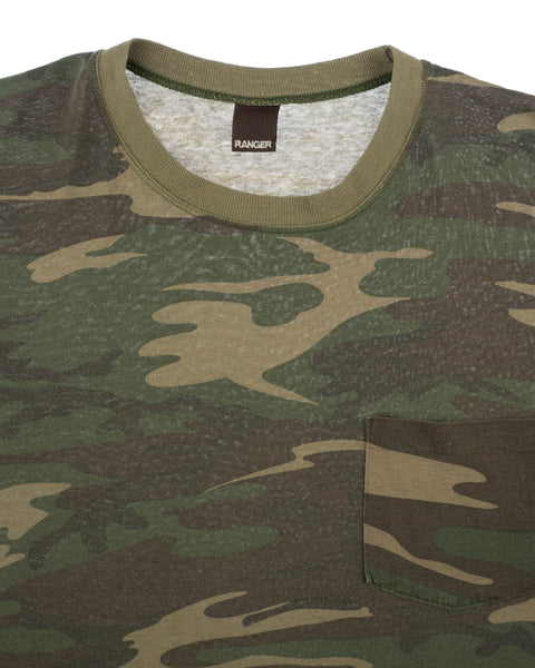 80's Boxy Camo Pocket Tee - Large