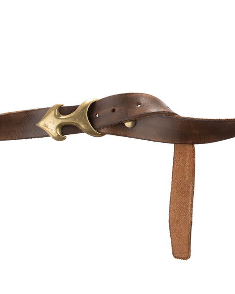 80's Brass Buckle Belt - 32"-38"