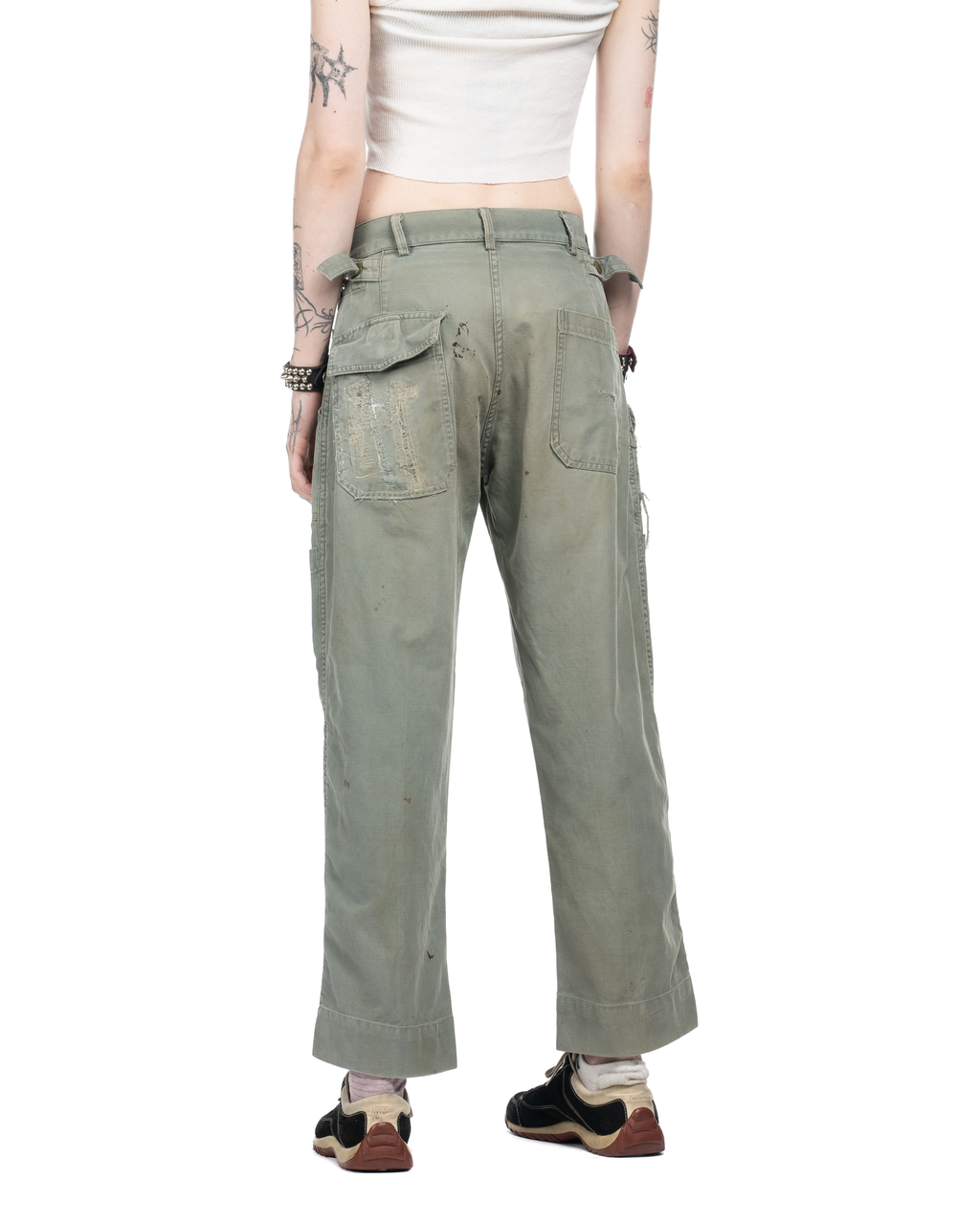 1950s Sage Green USAF Utility Trousers – Kissing Booth 1950s Sage Green USAF Utility Trousers – Kissing Booth