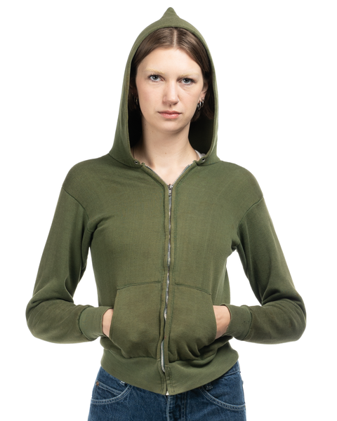 1960s Thermal Lined Zip Hoodie