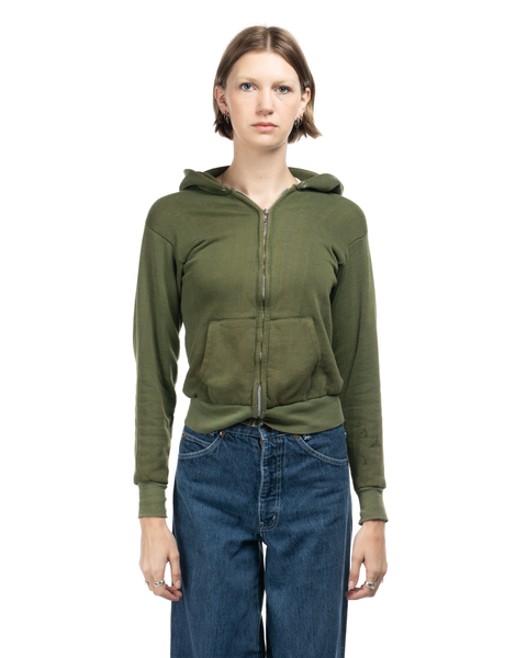 1960s Thermal Lined Zip Hoodie