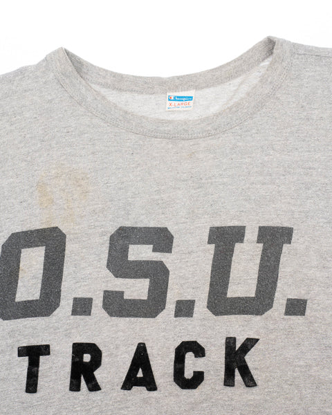 70's Champion OSU Track Flock Print Tee - XL