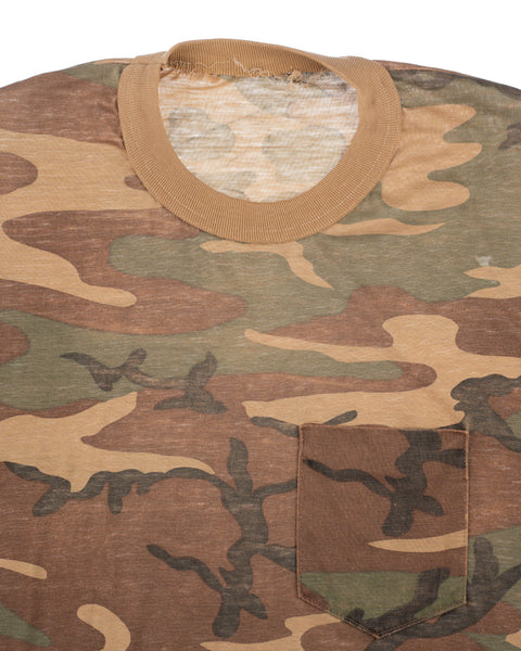 80’s Faded Camo Long Sleeve Tee - Medium