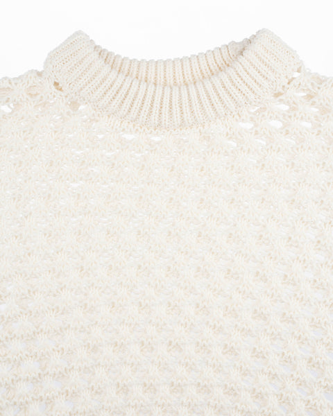 80's Crocheted Loose Knit Sweater - Medium