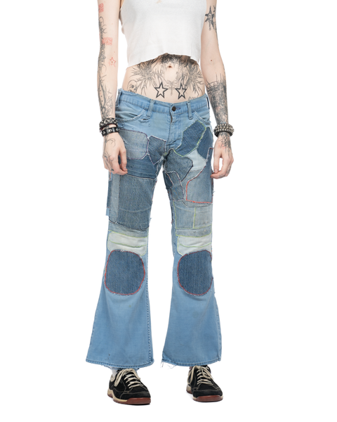 1970s Patched Levi's Flares
