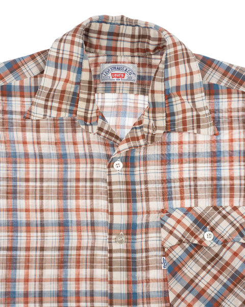 80's Levi's Plaid Button-Up - Small