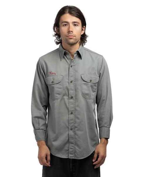 50's Chain-Stitched Work Shirt - Medium