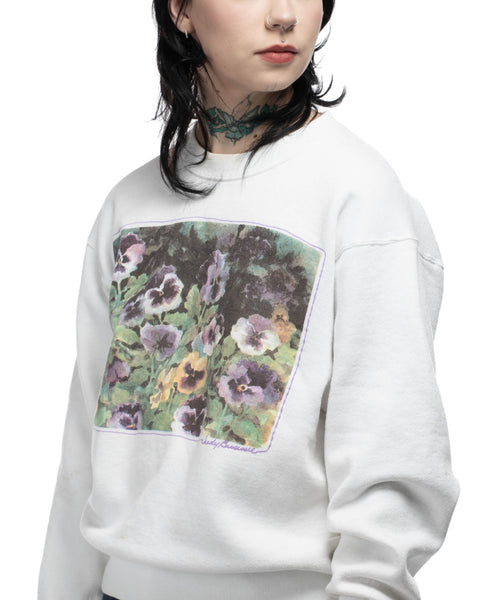 90's Floral Sweatshirt - Medium