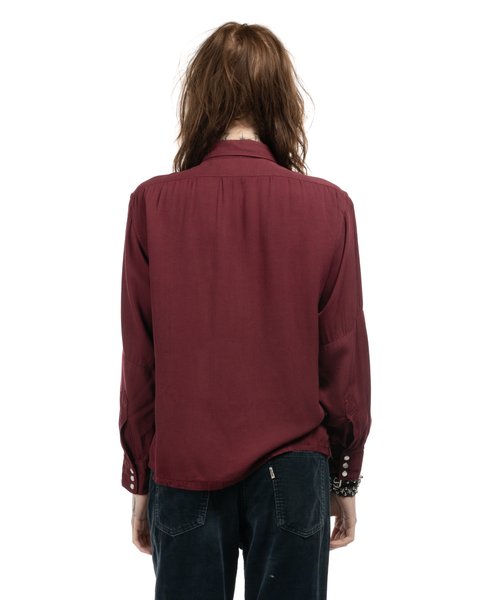 1950s Boxy Rayon Snap Shirt