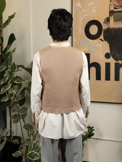 1970s Suede & Knit Vest