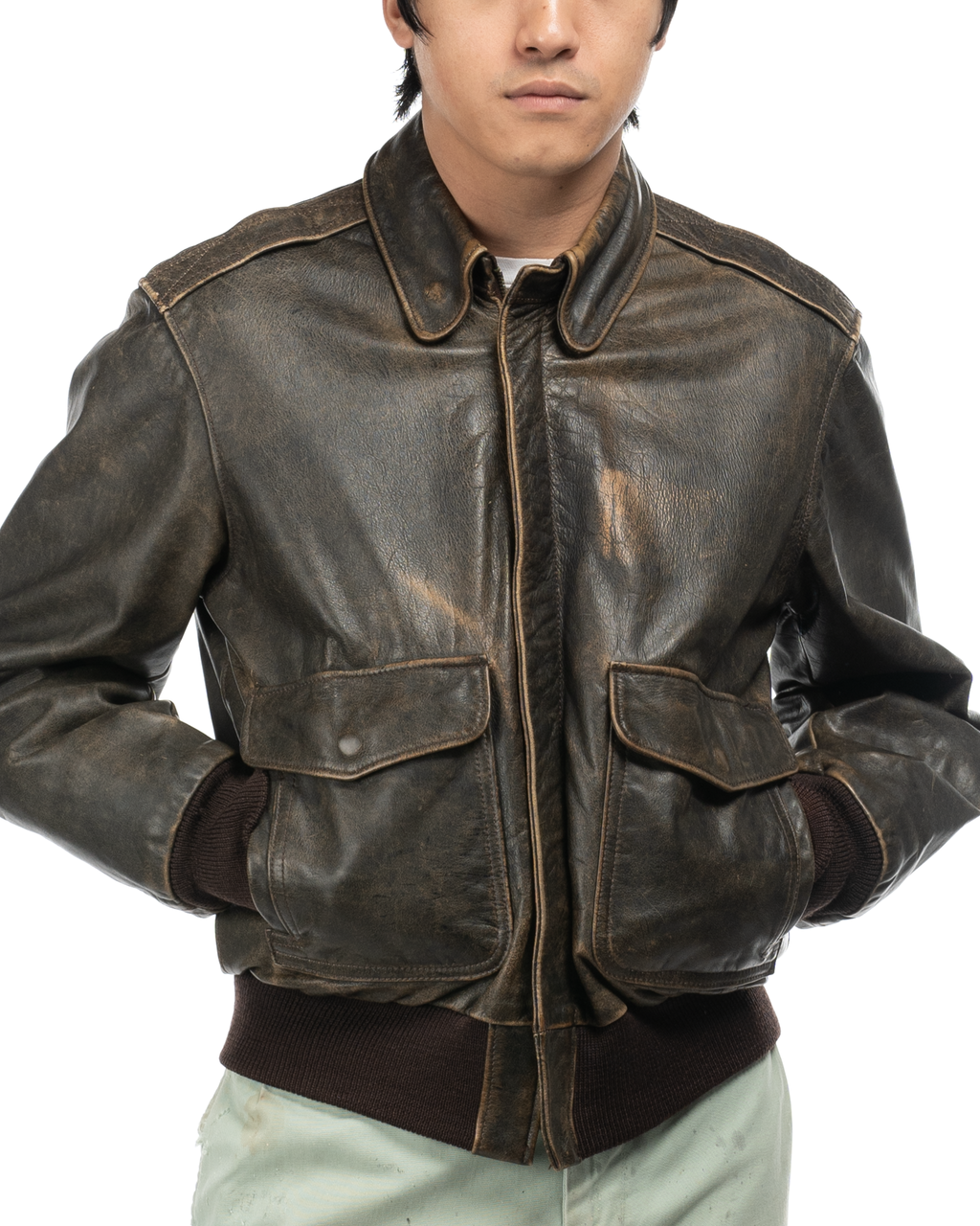 1980s Banana Republic Leather Bomber – Kissing Booth