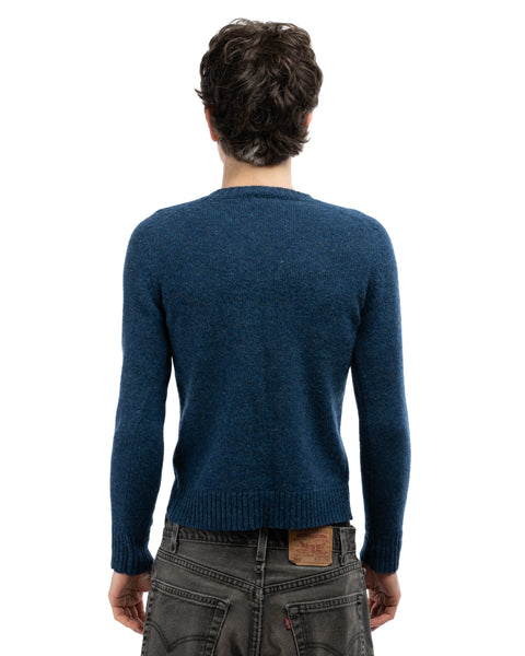 70's Knit Shetland Wool Sweater - Small