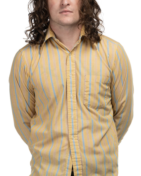 1960s Striped Button-Up Shirt