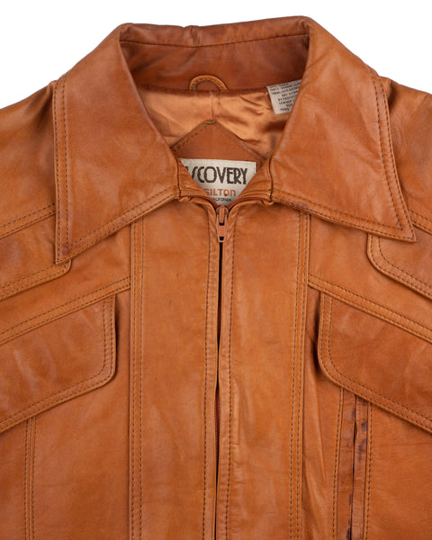 80's Leather Jacket - Large