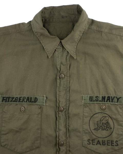 WW2 USN Seabees N-3 Utility Shirt - Large