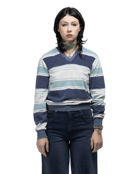 60's Terry Cloth V Neck Sweatshirt - Small