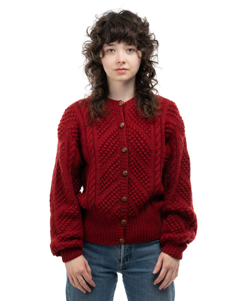 60’s Chunky Knit Cardigan Sweater - Medium