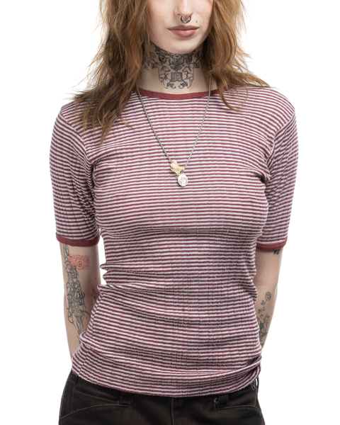 70s Striped Rib Tee - Small