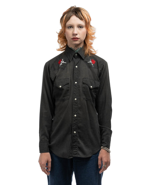70's Rose Western Shirt - Small
