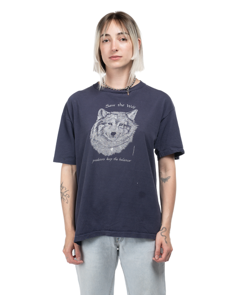 80s Save The Wolf Tee - Medium