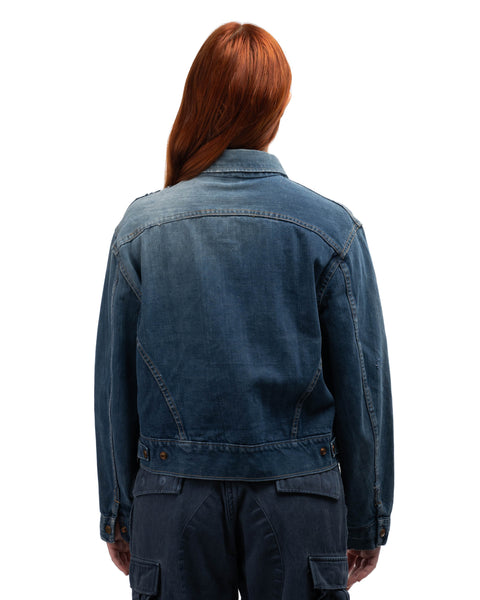 60's Roebucks Pleated Selvedge Denim Jacket - Large