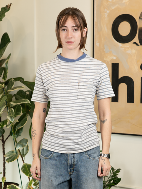 1970s Striped Pocket Tee