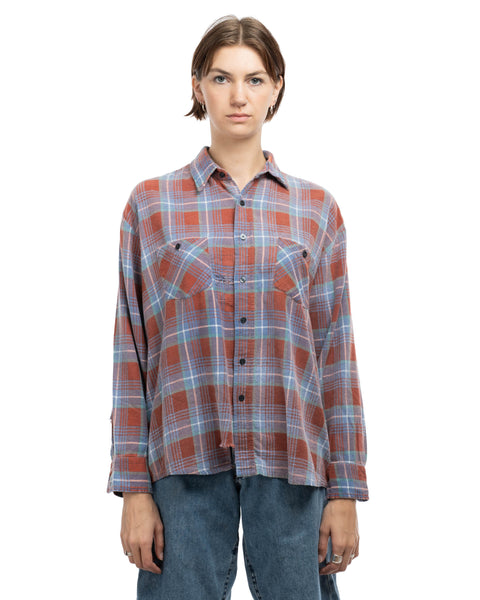 60's Cotton Flannel Shirt - Medium