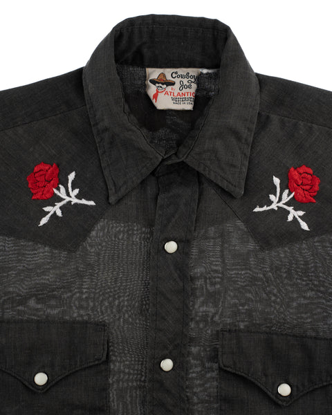 70's Rose Western Shirt - Small