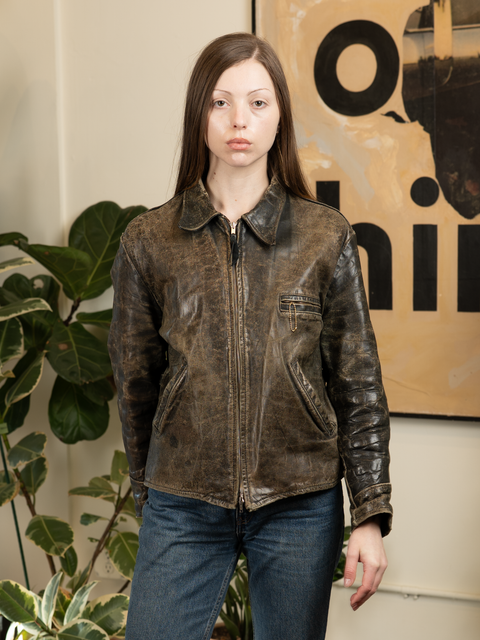 1950s Side-Cinch Leather Jacket