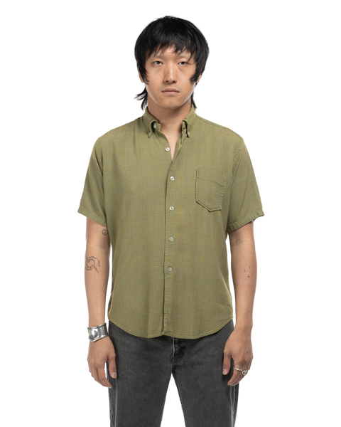 1960s Davinci Rayon Oxford Collar Shirt