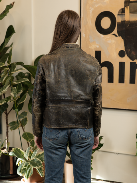 1950s Side-Cinch Leather Jacket