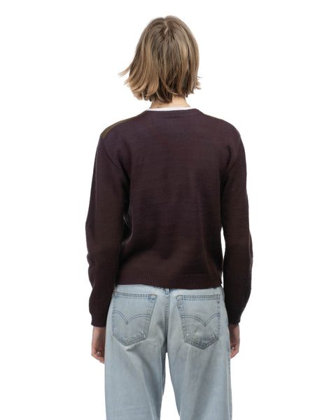60's Corduroy Paneled Cardigan - Medium