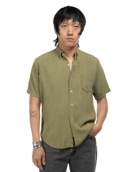 1960s Davinci Rayon Oxford Collar Shirt