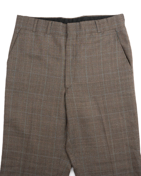 70’s Plaid Patterned Trousers - 33” x 30.5”