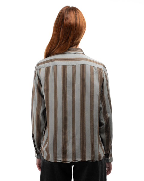 50’s Metallic Striped Button-Up - Medium