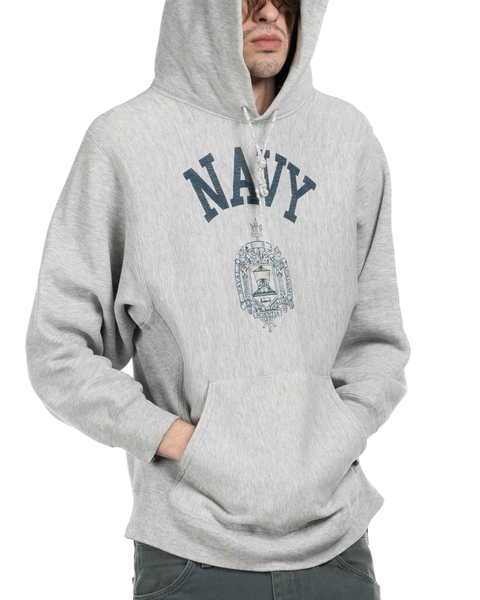 1980s Navy Weave Hoodie