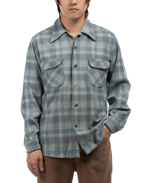 70's Pendleton Plaid Loop Collar - Medium