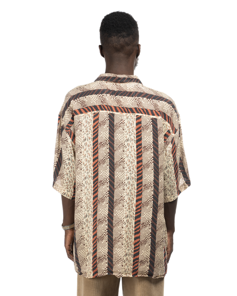1980s Animal Print Silk Shirt