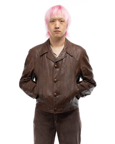 70's Suave Leather Jacket - Large