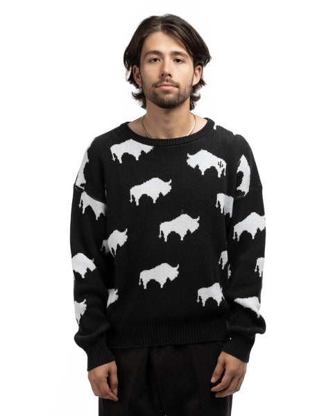 90's Buffalo Print Sweater - Medium
