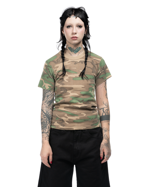 80s Camo Waffle Thermal - Small