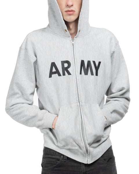 80's Champion Army Zip Hoodie - Large