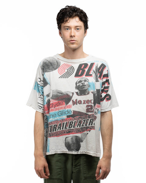 90’s Thrashed Blazers Tee - Large
