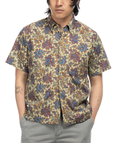 1970s Oxford Collar Paisley Shirt