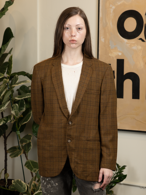 1950s Plaid Wool Blazer
