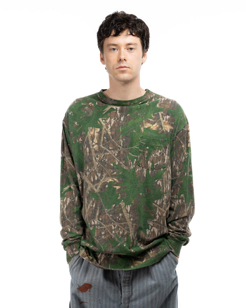 90’s Camo Long Sleeve Tee - XL