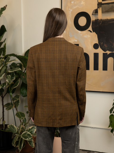 1950s Plaid Wool Blazer