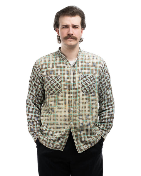 70's Faded Low Collar Shirt - Large
