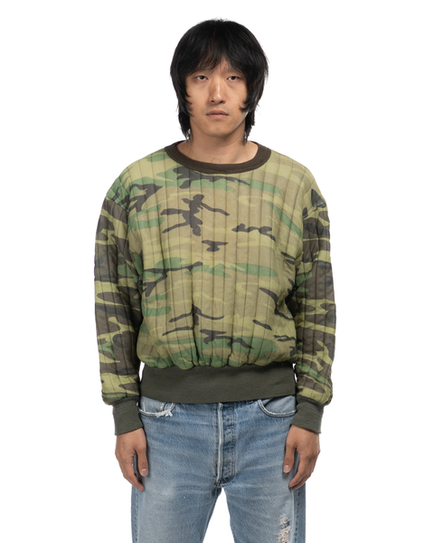 1970s Quilted Camo Crewneck